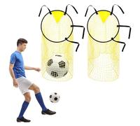Lot de 2 filets de but de football avec cadre, filet de cible de football pour l'entraînement, les zones de but de football pour améliorer la précision de tir