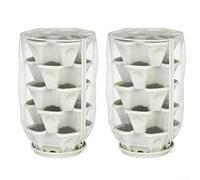 Lot de 2 filets de jardin pour légumes avec fermeture éclair et cordon de serrage pour permettre à la lumière du soleil et à l'air de circuler tout en bloquant les parasites (60 x 60 x 120 cm)