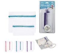 Lot de 2 filets de lavage refermables pour linge delicat menage