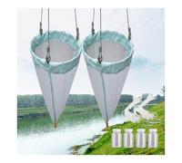 Lot de 2 Filets de plancton de qualité Recherche pour la Collecte de phytoplancton et de zooplancton - Maille 112/64 μm avec flacons Transparents et Corde d'échantillonnage pour études Marin
