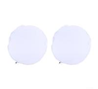 Lot de 2 filets de pluie pour barils de pluie et réservoirs d'eau 95 cm en maille de nylon avec bord élastique flexible pour bloquer les contaminants et les nuisibles (blanc)