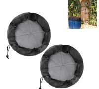 Lot de 2 filets de pluie réglables pour réservoir d'eau de pluie - Filet de protection en maille pour barils de pluie