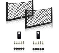 Lot de 2 filets de rangement élastiques avec crochets en plastique pour voiture, caravane, camping-car, bateau[80]