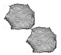Lot de 2 filets de rechange Roundnet - Pour le sport, l'extérieur, l'intérieur, le volley-ball - 1 x 1 m - Pour jardin, plage, parc