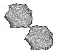 Lot de 2 filets de volleyball standard en nylon noir, 1 m de diamètre, tension réglable pour exercices d'attaque/défense, design portable léger de 110 g pour une utilisation en intérieur/extérieur