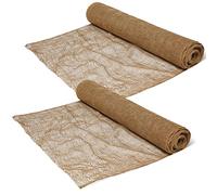 Lot de 2 Filets en Toile de Jute pour contrôle de l'érosion, Couverture Anti-érosion en Toile de Jute à Tissage lâche pour Jardin, Parterre surélevé, économiseur de Terre, 122 cm, 18,3 m