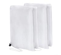 Lot de 2 filets pour plantes de jardin avec cordon de serrage et fermeture éclair intégrale pour une utilisation en serre contre les insectes, les oiseaux et le gel léger (160 x 180 cm)