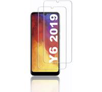 [Lot De 2] Film De Protection D'écran Compatible Avec Huawei Y6 (2019) Film De Protection En Verre Trempé Véritable Hd Dureté 9h Transparent Anti-Rayures