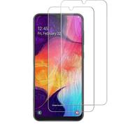[Lot de 2] Film de protection d'écran en verre blindé compatible avec Samsung Galaxy A50, film de protection d'écran 100 % capteur d'empreintes digitales, Nano Glass 9H