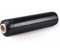 lot de 2 Film étirable pour palette NOIR 450 mm x 270 mètres pour palette - film préétiré emballage manuel noir opaque anti uv