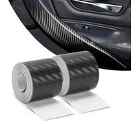 Lot de 2 films de protection de peinture en carbone pour voiture, 5 cm x 10 m, film de protection autocollant universel pour bricolage, film de protection de peinture de voiture, moto, vélos