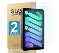 Lot de 2 films de protection d'écran 2 en 1 en verre trempé et anti-lumière bleue pour iPad Mini 7e (A17 Pro) 2024/iPad Mini 6 8,3" version 2021, protecteur d'écran en verre trempé avec dureté 9H