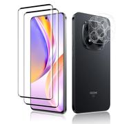 Lot de 2 films de protection d'écran en verre trempé pour Xiaomi Redmi Note 15 Pro Plus 5G, + 2 protections d'appareil photo, film de protection sans bulles, verre de protection anti-rayures 9H