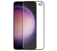 Lot de 2 films de protection d'écran en verre trempé premium avec bord noir pour Samsung Galaxy S23 Plus 9D 9H 0,3 mm
