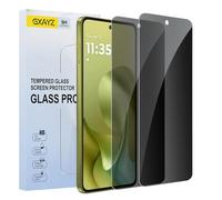 Lot de 2 films protecteurs d'écran anti-espion en verre trempé pour Motorola Moto G86, reconnaissance d'empreintes digitales, dureté 9H, anti-rayures, anti-traces de doigts