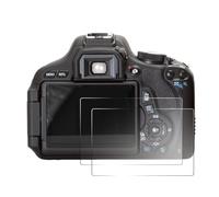 Lot de 2 films protecteurs d'écran compatibles avec appareil photo Canon EOS 600D EOS Rebel T3i EOS M EOS M2, film en verre trempé transparent de 0,26 mm, idéal pour la photographie de voyage, usage