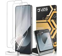 Lot De 2 Films Protecteurs D'écran Pour Samsung Galaxy Z Flip 6 (Sans Verre) + 2 Protecteurs D'objectif D'appareil Photo, Auto-Cicatrisant, Support De Déverrouillage D'empreintes Digitales