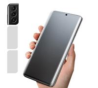 Lot de 2 films protecteurs d'écran souples pour Galaxy S22 Plus et 2 films protecteurs transparents pour objectif d'appareil photo (mat)