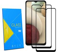 Lot De 2 Films Verre Trempé Anti-Lumière Bleue Pour Samsung Galaxy A12 - Protecteur D'écran Anti-Rayures/Éclats, Compatible Coques, Hd 99,99% Avec Cadre