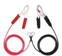 Lot de 2 fils de clôture électrique avec sécurité pour pinces crocodiles - Connecteurs portables pour l'agriculture en plein air