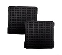 Lot de 2 filtres à air de rechange à charbon actif pour réfrigérateur Liebherr 9096989 9882429 9882460 Noir 42 x 42 x 10 mm