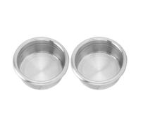 Lot de 2 filtres à café réutilisables, porte-filtre double tasse en acier inoxydable de 58 mm à simple paroi, accessoires de rechange pour filtre en non pressurisée
