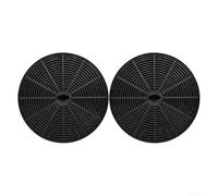 Lot de 2 filtres à charbon actif de rechange pour hottes de cuisine avec exigences de montage et gestion de 153 mm x 16 mm