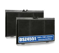 Lot de 2 filtres à charbon actif pour Bosch DSZ4551, Siemens LZ45510 11025805 11008080 17006837, Neff Z54TC01X0, Constructa CZ5145X5, Junker JZ5145X5
