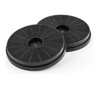 Lot de 2 filtres à charbon actif pour hotte Klarstein Victoria - Ø 17,5cm - noir