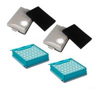 Lot de 2 filtres à charbon de rechange pour Miele - Compatible avec Boost CX1 pour Blizzard CX1 - Avec filtre à charbon fin HEPA - Réutilisable et lavable