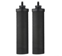 Lot de 2 filtres à eau à charbon actif de rechange, 5,7 x 24,9 cm, cartouche de coquille de noix de coco pour élimination des sédiments et de la rouille des métaux lourds, certifié NSF