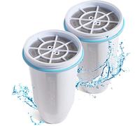 Lot de 2 filtres à eau de rechange compatibles avec les carafes et distributeurs Zerowater ZR017 ZP010, élimine 99,9 % du plomb, du chlore, du fluor, des métaux lourds, PFOAPFOS, sans BPA,