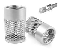 Lot de 2 filtres à eau en acier inoxydable 304 de 25 mm compatible avec pompe Livewell, convient pour tuyau d'arrosage d'arrosage, pulvérisateur haut et systèmes de plomberie