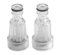 Lot de 2 filtres à eau pour nettoyeurs haute pression Karcher K2-K7 | Connexion haute pression jusqu'à 175 PSI et 60 °C | Filtres en ligne en plastique transparent pour machines de nettoyage de