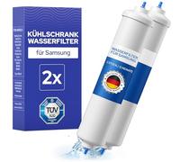 Lot de 2 filtres à eau pour réfrigérateur - Compatible avec Samsung DA29-10105J, HAFEX/EXP, WSF-100, LG, Haier et plus encore - Réduit le calcaire, le chlore et les impuretés