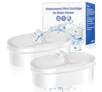 Lot de 2 Filtres à Eau WD-PF-01A Plus pour Tous les Systèmes de Filtration de Carafe d'eau, Cartouches de Filtre à Eau de Rechange Compatibles avec Water Drop WD-PF-01A Plus Réduit le PFOA/PFOS Chlore