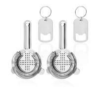 Lot de 2 filtres à glace, 2 décapsuleurs, filtre à eau à trou croisé, séparateur de glace en acier inoxydable, filtre à vin, filtre à thé et café, accessoires pour boire