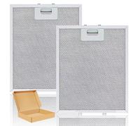 Lot de 2 filtres à graisse en métal pour hotte aspirante - 305 mm x 267 mm - Pour AEG, Electrolux, Elica, Whirlpool, Bauknecht
