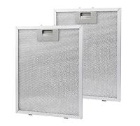 Lot de 2 filtres à graisse en métal pour hotte aspirante - 320 x 260 mm - Filtre à graisse en métal - Filtre à graisse de rechange pour hotte aspirante de cuisine
