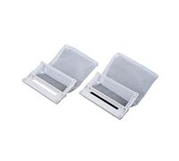 Lot De 2 Filtres À Linge En ABS Gris Clair 140 X 100 Mm Et 100 X 60 Mm, Compatibles Avec LG, For Machine À Laver