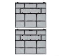Lot de 2 filtres à poussière pour climatiseur, unité intérieure en PVC à suspendre, accessoires de prévention efficace de la poussière pour systèmes de refroidissement domestiques (32 x 25,5 cm)