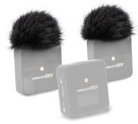 Lot de 2 filtres anti-pop en fourrure pour microphone Rode Wireless Go 2,pour Rode Wireless Pro/Wireless ME/VideoMic Pro Fluff Pare-brise pour réduction du bruit de fond et vent