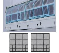 Lot de 2 filtres anti-poussière pour climatiseur d'intérieur, protection en maille en plastique durable pour accrocher une unité AC, facile à installer et réduire l'accumulation de poussière, s'adapte