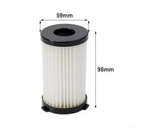 Lot de 2 filtres d'aspirateur compatibles avec BS1948cb pour balai électrique Ariete 2761 2759 RBT Handy Force Blanc Noir Hauteur 9,8 cm