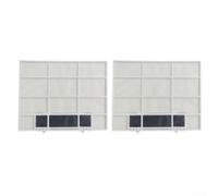 Lot de 2 filtres de climatisation de rechange en plastique robuste pour appareils intérieurs muraux 1p 1,5 hp avec protection efficace contre la poussière et montage facile en couleur blanche (34,3 x