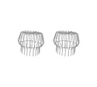 Lot de 2 filtres de gouttière ronds résistants aux intempéries et à la rouille - 15,2 cm - Argenté