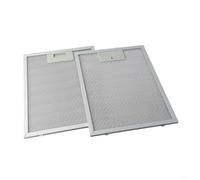 Lot de 2 filtres de hotte en alliage d'aluminium avec maille métallique pour grille d'aération de hotte, conçus pour une capture de graisse et une installation facile