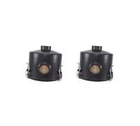 Lot de 2 filtres de pompe à vide F002 G3/4 Inline 24 mm en fonte robuste Noir