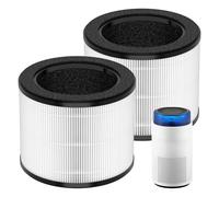 Lot de 2 filtres de rechange Airmega 100 pour purificateur d'air Coway Airmega 100 pour chambre à coucher et maison jusqu'à 200 m², filtre HEPA 3 en 1 H13 et filtre désodorisant