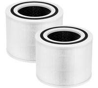 Lot de 2 filtres de rechange compatibles avec Levoit Core P350, P350-RF Filtre HEPA Purificateur d'air pour animal de compagnie, désodorisant avec formule ARC, nouveau tissu non-tissé fin pré